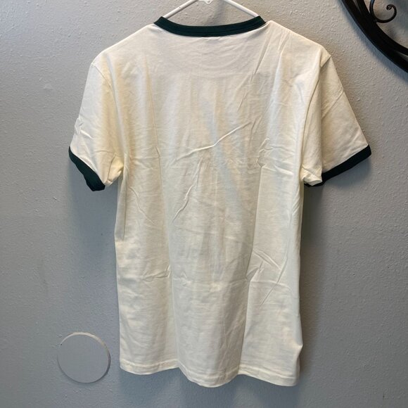 Sweet‎ Claire Womens Honey Graphic Ringer Tee 100% Cotton Ivory With Green - Picture 5 of 7